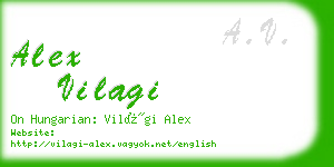 alex vilagi business card
